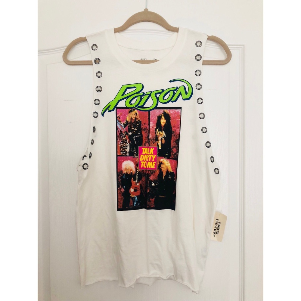 White graphic “Poison” tank